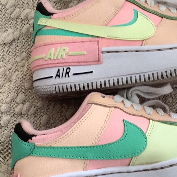 Nike W AF1 Shadow Air Force 1 Arctic Punch Pink Green Sneakers 💚💛💖💛 - Picture 12 of 12